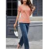 imageMAGCOMSEN Womens Cotton T Shirt VNeck Short Sleeve Shirt ClassicFit Casual Breathable Tee Summer Basic TopsApricot