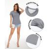 imageMAGCOMSEN Womens Cotton T Shirt VNeck Short Sleeve Shirt ClassicFit Casual Breathable Tee Summer Basic TopsDark Heather Grey