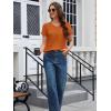 imageMAGCOMSEN Womens Cotton T Shirt VNeck Short Sleeve Shirt ClassicFit Casual Breathable Tee Summer Basic TopsDeep Orange
