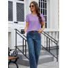 imageMAGCOMSEN Womens Cotton T Shirt VNeck Short Sleeve Shirt ClassicFit Casual Breathable Tee Summer Basic TopsLight Purple