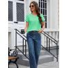 imageMAGCOMSEN Womens Cotton T Shirt VNeck Short Sleeve Shirt ClassicFit Casual Breathable Tee Summer Basic TopsMint Green