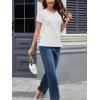 imageMAGCOMSEN Womens Cotton T Shirt VNeck Short Sleeve Shirt ClassicFit Casual Breathable Tee Summer Basic TopsWhite