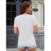 imageMAGCOMSEN Womens Cotton T Shirt VNeck Short Sleeve Shirt ClassicFit Casual Breathable Tee Summer Basic TopsWhite