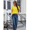 imageMAGCOMSEN Womens Cotton T Shirt VNeck Short Sleeve Shirt ClassicFit Casual Breathable Tee Summer Basic TopsYellow