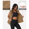 imageMAGCOMSEN Womens Puffer Down Vest Oversized Zip Up Outerwear Lightweight Winter Padded Gilet Jacket with PocketsBrown