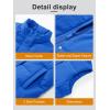 imageMAGCOMSEN Womens Puffer Down Vest Oversized Zip Up Outerwear Lightweight Winter Padded Gilet Jacket with PocketsColor Blue