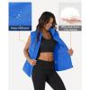 imageMAGCOMSEN Womens Puffer Down Vest Oversized Zip Up Outerwear Lightweight Winter Padded Gilet Jacket with PocketsColor Blue