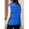 imageMAGCOMSEN Womens Puffer Down Vest Oversized Zip Up Outerwear Lightweight Winter Padded Gilet Jacket with PocketsColor Blue