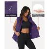 imageMAGCOMSEN Womens Puffer Down Vest Oversized Zip Up Outerwear Lightweight Winter Padded Gilet Jacket with PocketsDark Purple