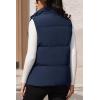 imageMAGCOMSEN Womens Puffer Down Vest Oversized Zip Up Outerwear Lightweight Winter Padded Gilet Jacket with PocketsNavy