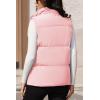 imageMAGCOMSEN Womens Puffer Down Vest Oversized Zip Up Outerwear Lightweight Winter Padded Gilet Jacket with PocketsPink