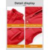 imageMAGCOMSEN Womens Puffer Down Vest Oversized Zip Up Outerwear Lightweight Winter Padded Gilet Jacket with PocketsRed