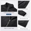 imageMAGCOMSEN Womens Velour Jackets Full Zipup Fleece Jacket 2 Zipper Pockets Lightweight Soft Casual Winter Warm CoatBlack