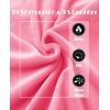 imageMAGCOMSEN Womens Velour Jackets Full Zipup Fleece Jacket 2 Zipper Pockets Lightweight Soft Casual Winter Warm CoatFluorescent Pink