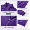 imageMAGCOMSEN Womens Velour Jackets Full Zipup Fleece Jacket 2 Zipper Pockets Lightweight Soft Casual Winter Warm CoatPurple