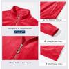 imageMAGCOMSEN Womens Velour Jackets Full Zipup Fleece Jacket 2 Zipper Pockets Lightweight Soft Casual Winter Warm CoatRed