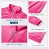 imageMAGCOMSEN Womens Velour Jackets Full Zipup Fleece Jacket 2 Zipper Pockets Lightweight Soft Casual Winter Warm CoatRose