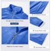 imageMAGCOMSEN Womens Velour Jackets Full Zipup Fleece Jacket 2 Zipper Pockets Lightweight Soft Casual Winter Warm CoatSea Blue