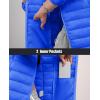 imageMAGCOMSEN Womens Hooded Puffer Jacket Lightweight Quilted Padded Coat 4 Pockets Zipup Winter Warm OuterwearAzure Blue