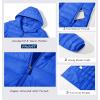 imageMAGCOMSEN Womens Hooded Puffer Jacket Lightweight Quilted Padded Coat 4 Pockets Zipup Winter Warm OuterwearAzure Blue