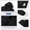 imageMAGCOMSEN Womens Hooded Puffer Jacket Lightweight Quilted Padded Coat 4 Pockets Zipup Winter Warm OuterwearBlack