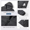 imageMAGCOMSEN Womens Hooded Puffer Jacket Lightweight Quilted Padded Coat 4 Pockets Zipup Winter Warm OuterwearDark Grey