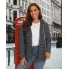 imageMAGCOMSEN Womens Hooded Puffer Jacket Lightweight Quilted Padded Coat 4 Pockets Zipup Winter Warm OuterwearDark Grey
