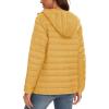 imageMAGCOMSEN Womens Hooded Puffer Jacket Lightweight Quilted Padded Coat 4 Pockets Zipup Winter Warm OuterwearGinger
