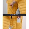 imageMAGCOMSEN Womens Hooded Puffer Jacket Lightweight Quilted Padded Coat 4 Pockets Zipup Winter Warm OuterwearGinger