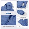 imageMAGCOMSEN Womens Hooded Puffer Jacket Lightweight Quilted Padded Coat 4 Pockets Zipup Winter Warm OuterwearLight Blue