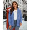 imageMAGCOMSEN Womens Hooded Puffer Jacket Lightweight Quilted Padded Coat 4 Pockets Zipup Winter Warm OuterwearLight Blue