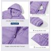 imageMAGCOMSEN Womens Hooded Puffer Jacket Lightweight Quilted Padded Coat 4 Pockets Zipup Winter Warm OuterwearLight Purple