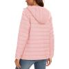 imageMAGCOMSEN Womens Hooded Puffer Jacket Lightweight Quilted Padded Coat 4 Pockets Zipup Winter Warm OuterwearPink