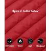 imageMAGCOMSEN Womens Hooded Puffer Jacket Lightweight Quilted Padded Coat 4 Pockets Zipup Winter Warm OuterwearTomato Red