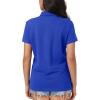 imageMAGCOMSEN Womens Polo Shirts Moisture Wicking 3 Buttons Short Sleeve Shirt Cotton Cool Casual TopsBright Blue
