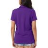 imageMAGCOMSEN Womens Polo Shirts Moisture Wicking 3 Buttons Short Sleeve Shirt Cotton Cool Casual TopsPurple