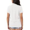 imageMAGCOMSEN Womens Polo Shirts Moisture Wicking 3 Buttons Short Sleeve Shirt Cotton Cool Casual TopsWhite