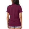 imageMAGCOMSEN Womens Polo Shirts Moisture Wicking 3 Buttons Short Sleeve Shirt Cotton Cool Casual TopsWine Red