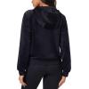 imageMAGCOMSEN Womens Velour Crop Hoodie Jacket Long Sleeve Zip Up Tops Soft Casual Velvet Jacket with PocketsBlack
