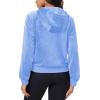 imageMAGCOMSEN Womens Velour Crop Hoodie Jacket Long Sleeve Zip Up Tops Soft Casual Velvet Jacket with PocketsLight Blue