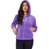 imageMAGCOMSEN Womens Velour Crop Hoodie Jacket Long Sleeve Zip Up Tops Soft Casual Velvet Jacket with PocketsLight Purple