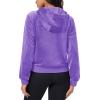 imageMAGCOMSEN Womens Velour Crop Hoodie Jacket Long Sleeve Zip Up Tops Soft Casual Velvet Jacket with PocketsLight Purple