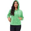 imageMAGCOMSEN Womens Velour Crop Hoodie Jacket Long Sleeve Zip Up Tops Soft Casual Velvet Jacket with PocketsMint Green