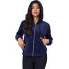 imageMAGCOMSEN Womens Velour Crop Hoodie Jacket Long Sleeve Zip Up Tops Soft Casual Velvet Jacket with PocketsNavy
