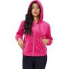 imageMAGCOMSEN Womens Velour Crop Hoodie Jacket Long Sleeve Zip Up Tops Soft Casual Velvet Jacket with PocketsRose