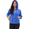 imageMAGCOMSEN Womens Velour Crop Hoodie Jacket Long Sleeve Zip Up Tops Soft Casual Velvet Jacket with PocketsSea Blue