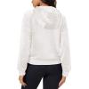 imageMAGCOMSEN Womens Velour Crop Hoodie Jacket Long Sleeve Zip Up Tops Soft Casual Velvet Jacket with PocketsWhite