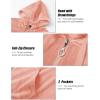 imageMAGCOMSEN Womens Velour Hooded Jacket Long Sleeve Full Zip Outerwear Soft Warm Velvet Jacket with Side PocketsApricot