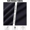 imageMAGCOMSEN Womens Velour Hooded Jacket Long Sleeve Full Zip Outerwear Soft Warm Velvet Jacket with Side PocketsBlack