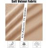 imageMAGCOMSEN Womens Velour Hooded Jacket Long Sleeve Full Zip Outerwear Soft Warm Velvet Jacket with Side PocketsLight Brown